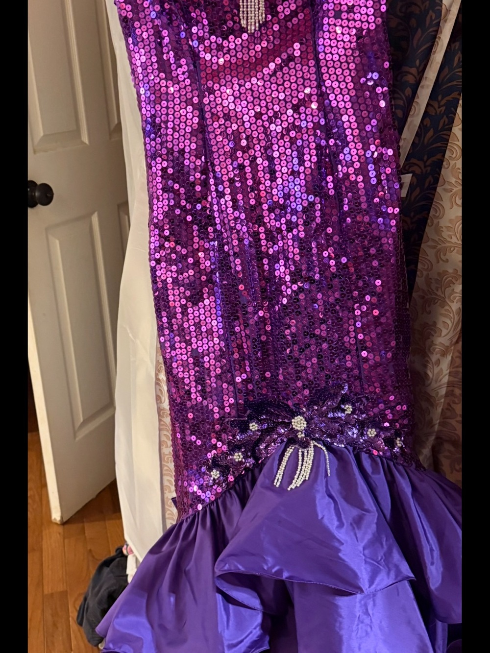 Vintage 1980’s Purple Sequin prom dress -